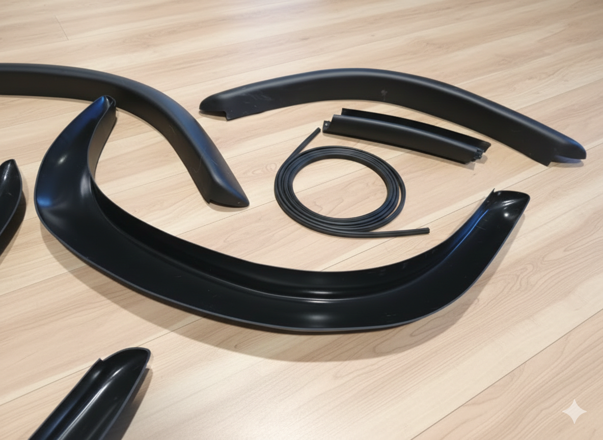 Aletines negros de plástico – Land Rover Series / Santana 88 & 109