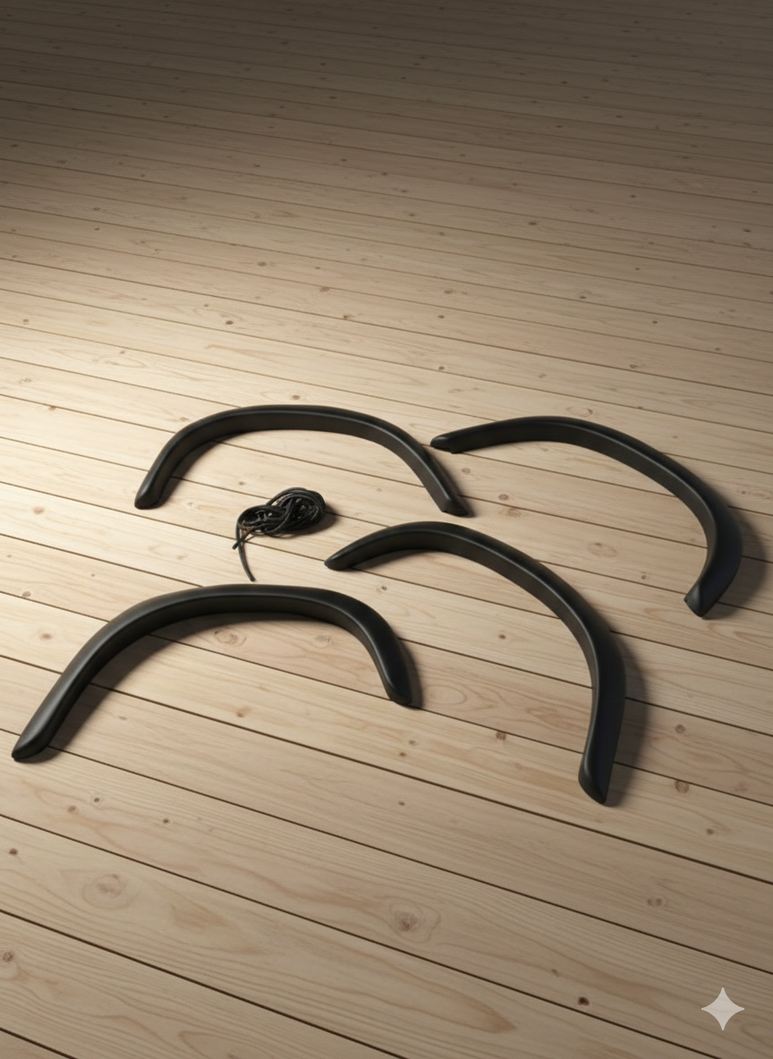 Aletines negros de plástico – Land Rover Series / Santana 88 & 109