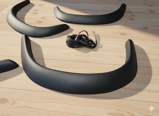 Aletines negros de plástico – Land Rover Series / Santana 88 & 109